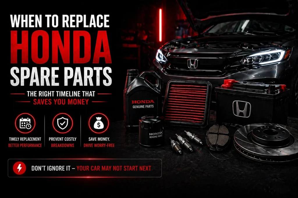Honda spare parts replacement timeline guide for long-term car maintenance