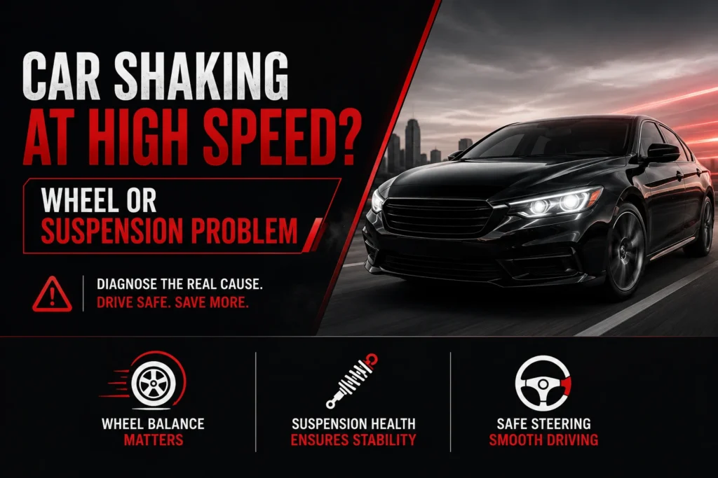 Car suspension repair in Qatar for high-speed shaking, steering vibration and wheel stability problems.