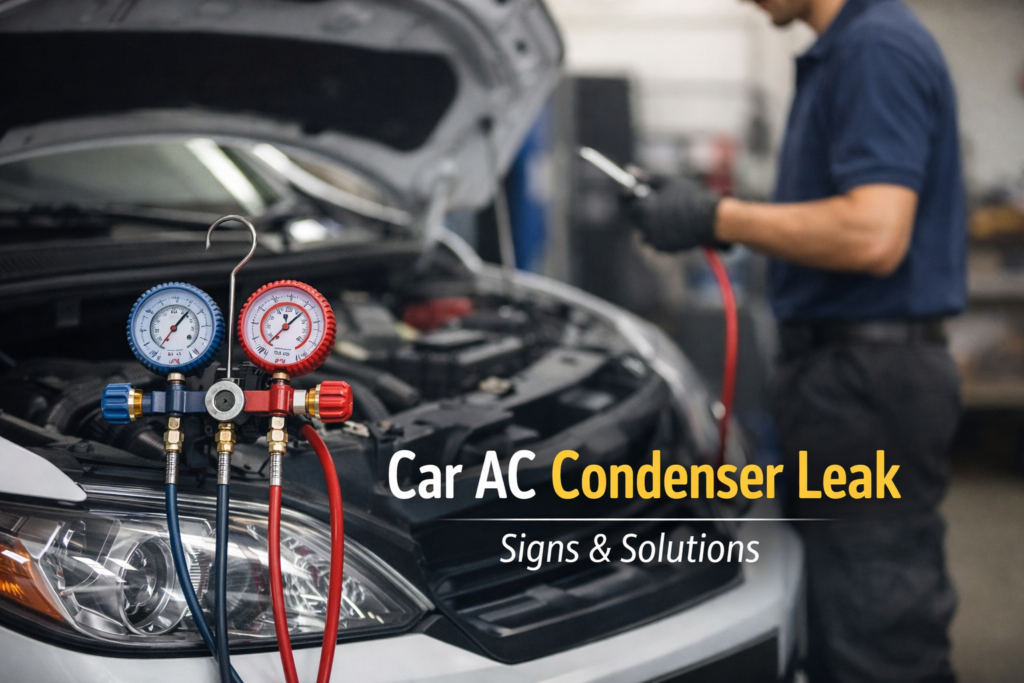 Car AC Condenser Leak