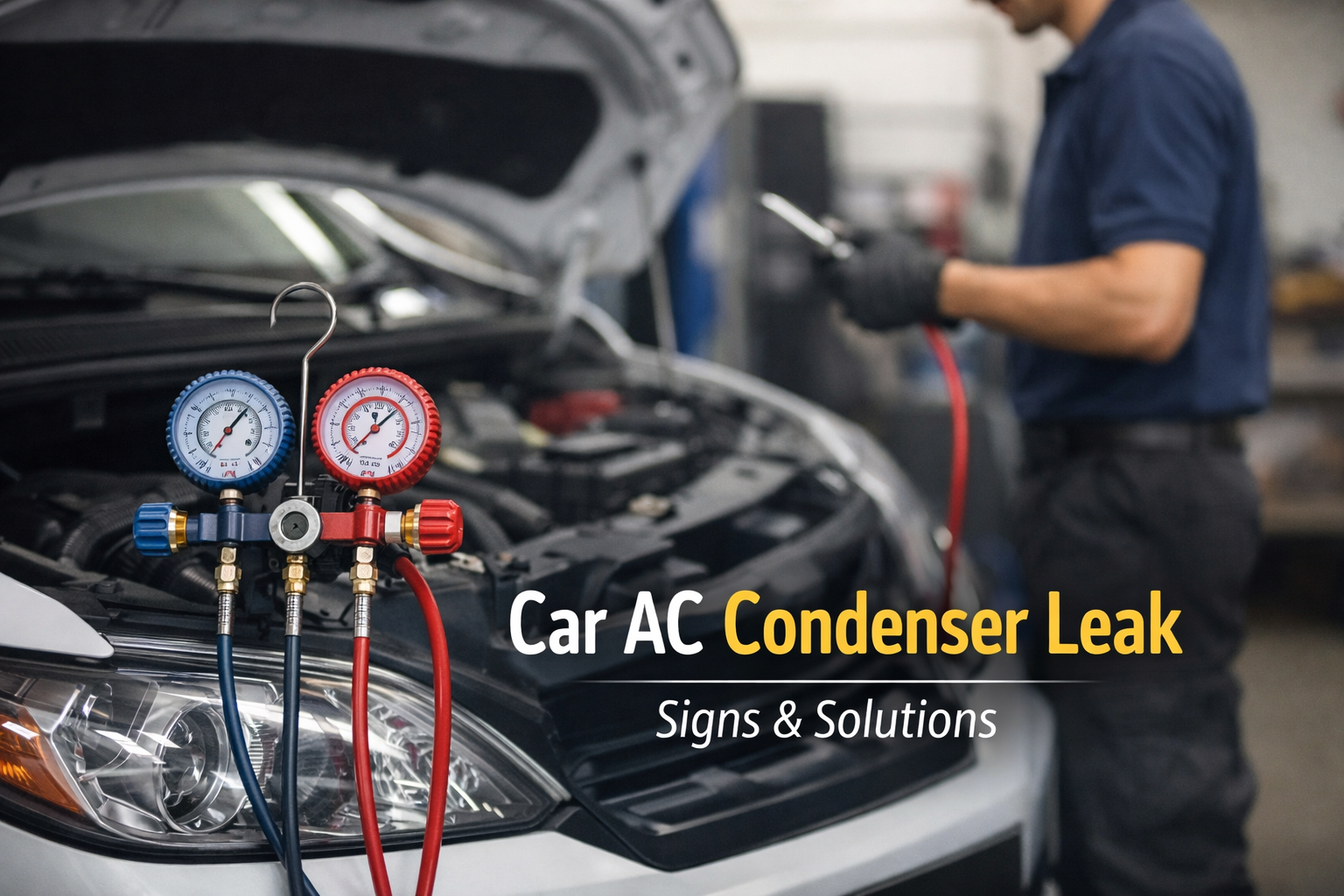 Car AC Condenser Leak